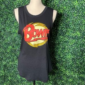Chaser Bowie Black Graphic Tank Sz L